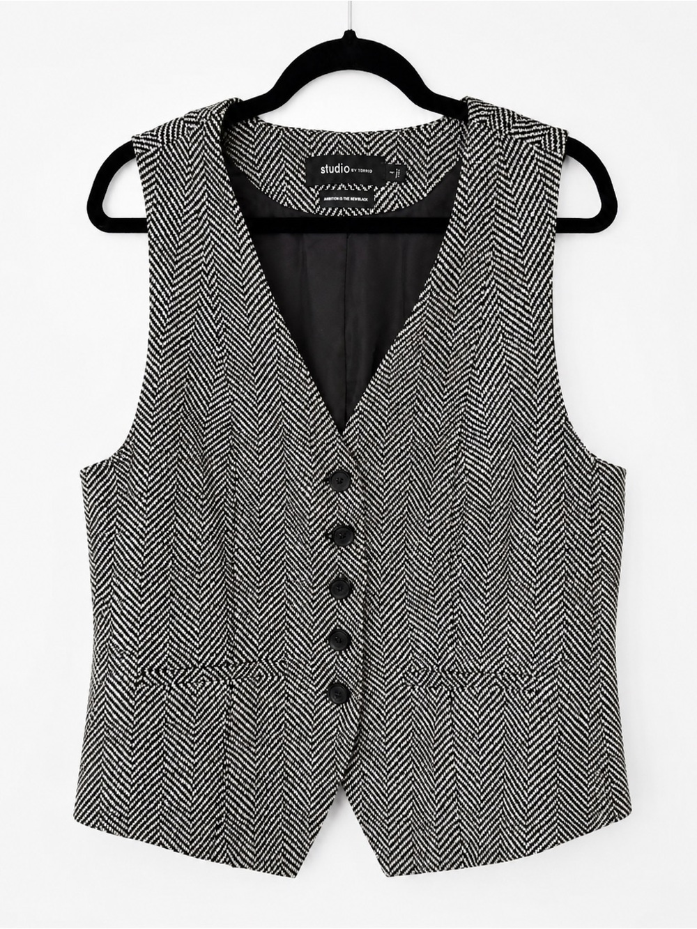 Studio by Torrid Herringbone Tailored Vest Size 1 14/16